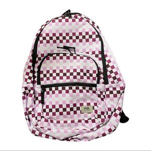 NEW Vans Backpack Checkerboard Pink School College